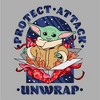 Boy's Star Wars The Mandalorian Christmas The Child Protect Attack Unwrap T-Shirt - image 2 of 4