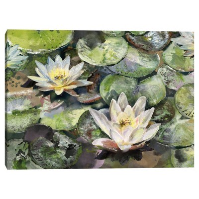 30" x 40" Lotus Blossoms by Studio Arts Unframed Wall Canvas - Masterpiece Art Gallery