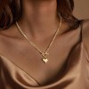 Trendy Heart Choker Necklace For Women/Girlfriend - Gold/Silver Plated Love Pendant, Hypoallergenic Valentine's Day Jewelry Gift - 3 of 4