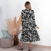 Women's Elegant Floral Print Wrap Bow Tie Maxi Dress - Cupshe - 4 of 4