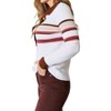 Women's Sophisticated Striped Rib-knit Blouse - Basic Bae - image 3 of 4