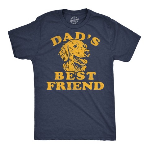 Мужские футболки Crazy Dog T-Shirts, Inc. Mens Funny T Shirts Dads Best Friend Sarcastic Dog Graphic Novelty Fathers Day Tee for Men - Crazy Dog Men's T Shirt For Dog Lovers Navy L