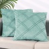 Unique Bargains Luxury Sofa Decorative Solid Diamond Pinch Pleated Throw Pillow Covers 2 Pcs - 2 of 4