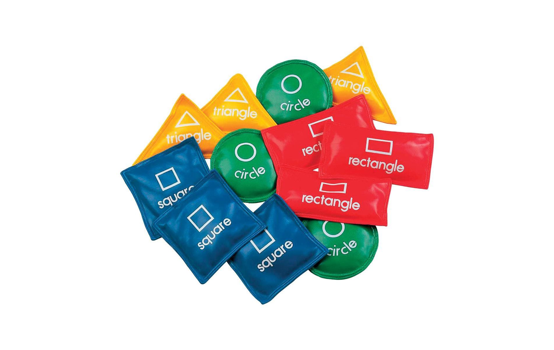 Kaplan Early Learning Geometric Beanbags - Set of 12