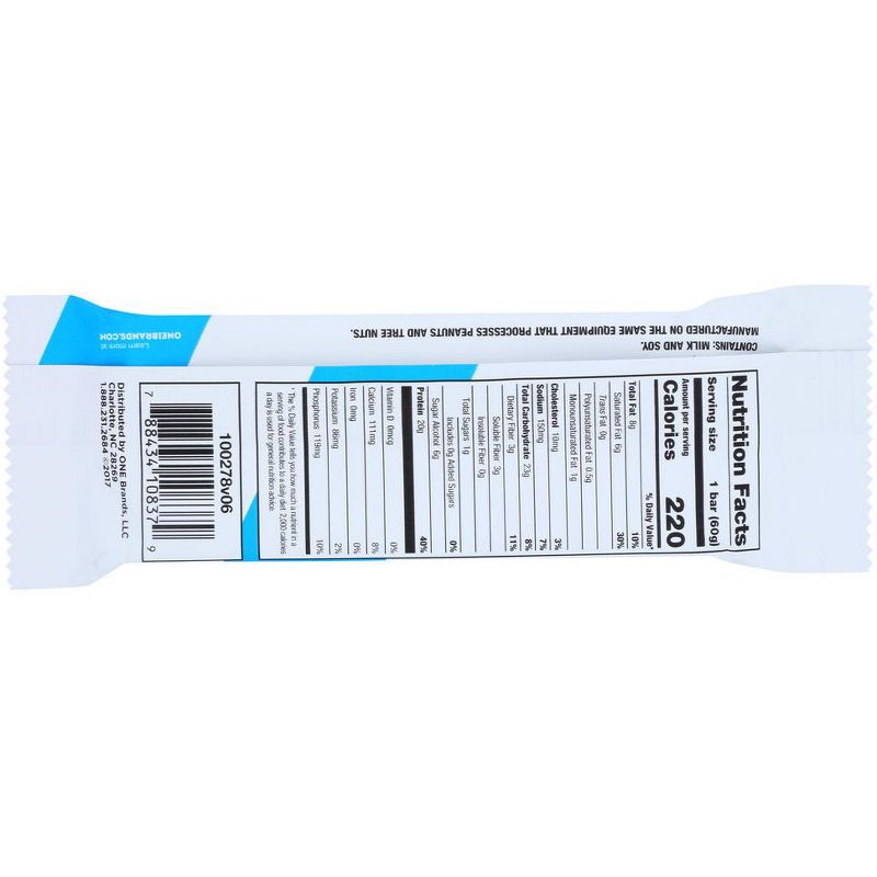 One Bar Cookies and Creme Protein Bar - 12 bars, 2.12 oz, 3 of 8
