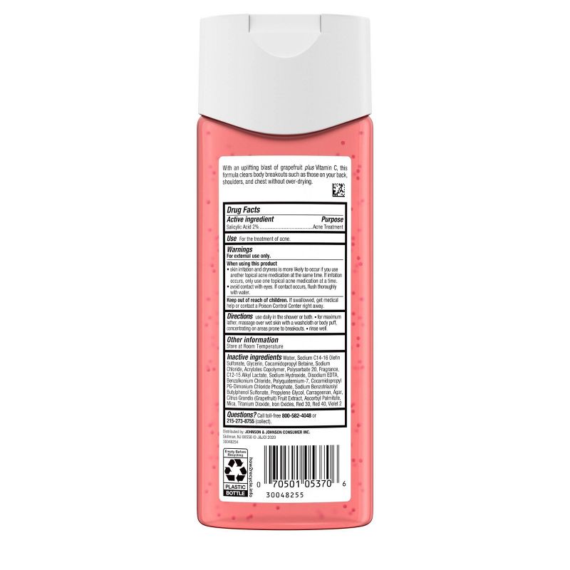 Neutrogena Body Clear Pink Grapefruit Acne Body Wash with Vitamin C for Body Breakouts - 8.5 fl oz, 3 of 14