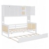 KIGFTSOD Wooden Daybed With Twin Size Trundle, and All-in-One Cabinet and Shelf - 3 of 4