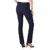 Rekucci Women’s 5 Pocket Straight Leg Pants with Stretch Waistband – Slim Fit Business Casual Trousers - Navy, 16 - 3 of 4
