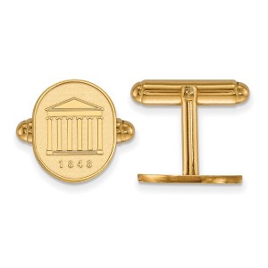 Black Bow Jewelry 14k Yellow Gold Mississippi Rebels NCAA Cuff Links - 1 of 3