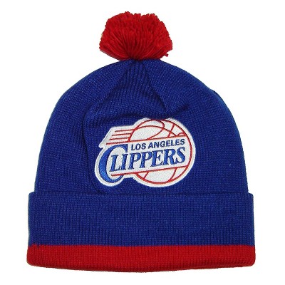 NBA Knit Beanie - Los Angeles Clippers, Blue, Cuffed with Pom