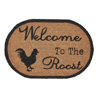 Down Home Welcome to the Roost Coir Rug Oval 20x30 VHC Brands