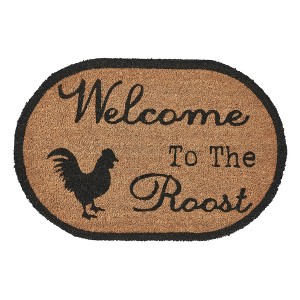 Down Home Welcome to the Roost Coir Rug Oval 20x30 VHC Brands - 1 of 4