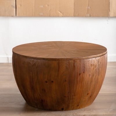 NicBex Modern 31.5" Round Coffee Table with Bucket Design for Living Dining Room