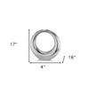 HomeRoots 17" Silver Aluminum Ring Hoop Table Vase - 3 of 4