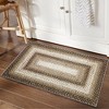 Modern Braided Print Area Rug Boho Rug Geometric Rug Washable Living Room Bedroom Rug - 2 of 4