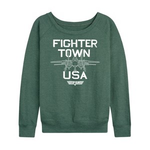 Women's - Top Gun - Property of Fighter Town Lightweight French Terry Slouchy - 1 of 4