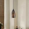 Dewdrop 4.7" Mini Glass Pendant Light, Brown White Marble Glass, Vintage Hanging Ceiling Lamp - 3 of 4