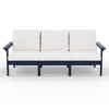 Hyleory 3-Seat Patio Accent Chair With Cushion,HDPE  Patio Sofa With Loose Cushion - 2 of 4