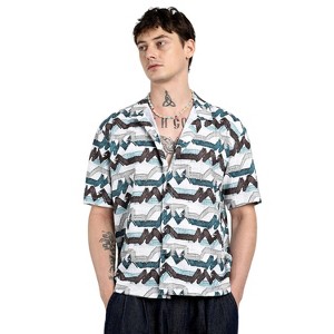 Campus Sutra Men Men's Multicolour Oversized Line Strokes Shirt - 1 of 4