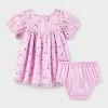 Baby Girls' Daisy Tulle Dress - Cat & Jack™ Purple - 2 of 3