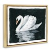 Stupell Industries Beautiful Swan Black Reflection Floating Frame Canvas Art, Gold, 31" x 25" - 2 of 4
