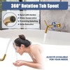 CASAINC 1-Spray Patterns Round 10 Inches Wall Mount Dual Shower Heads with Handheld and Tub Faucet - 2 of 4
