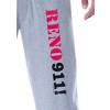 Reno 911! Mens' Comedy Central TV Show Cops Logo Sleep Pajama Pants Grey - 3 of 3