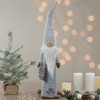 Northlight Boy Gnome with Plaid Toy Sack Christmas Figure - 23" - Gray and Brown - 2 of 4