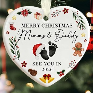 Lomsoe Merry for Expecting Parents Expecting Parents to Be Christmas Gifts Christmas Gift for Husband Family Grandparents Christmas Decor - 1 of 1