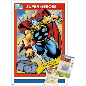Trends International Marvel Trading Cards - Thor Unframed Wall Poster Prints - 1 of 4