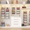 MaseiKar 5 Tier Closet Hanging Organizer, Clothes Hanging Shelves with 4 Hanging Hooks 5 S Hooks, Wire Storage Basket Bins, for Clothing Sweaters - 3 of 4