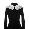 Elerevyo Women Detachable Semi-Sheer Embroidery Neck Ruff Fake Dickey Collar Blouse 1 Pc - 3 of 4
