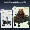 Wagons Carts, Utility Collapsible Wagon with All-Terrain Wheels, Drink Holders & Adjustable Handle, 380LBS Grocery Wagon for Shopping, Camping - 3 of 4