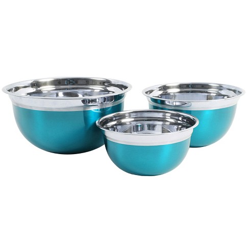 Oxo 3pc Insulated Stainless Steel Mixing Bowl Set - Gray : Target