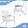 Costway Outdoor Wooden Adirondack Chair Patio Lounge Chair w/ Armrest - 2 of 4
