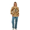 Yellowstone Bucking Horse Logo Crew Neck Short Sleeve Tan Faux Wash Women's Oversized Pullover Sweatshirt - 3 of 4