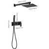 ONWITH Matte Black Shower Faucet Set Shower System 10 Inch - 3 of 3