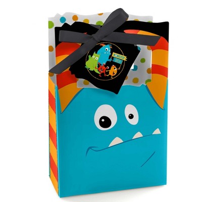 Big Dot of Happiness Monster Bash - Little Monster Birthday Party or Baby Shower Party Favor Boxes - Set of 12