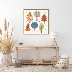 Amanti Art 30"x30" Harvest Whimsy II by Dina June Framed Canvas Wall Art Print - 1 of 4