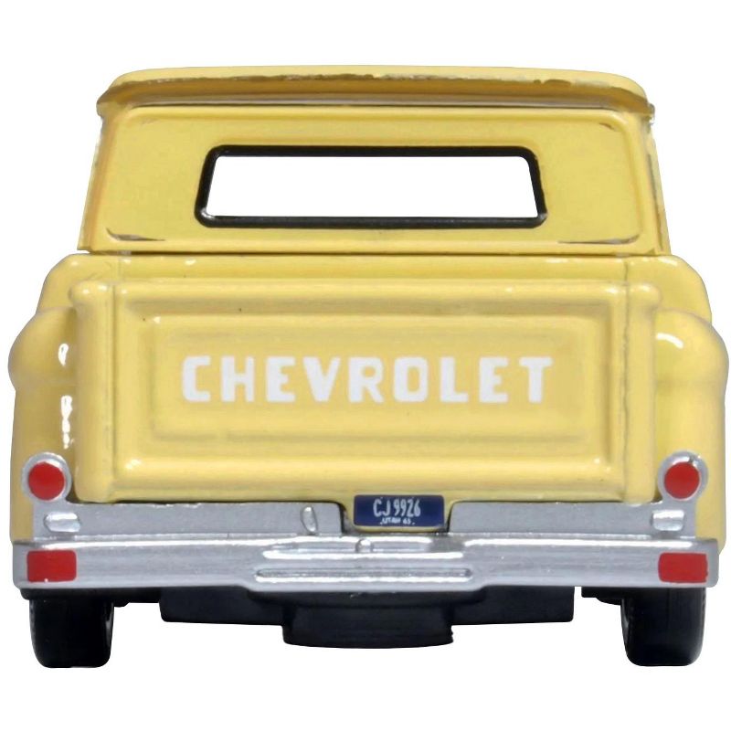 1965 Chevrolet C10 Stepside Pickup Truck Yellow 1/87 (HO) Scale Diecast Model Car by Oxford Diecast, 4 of 5