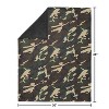 Sweet Jojo Designs Boy Baby Security Blanket Woodland Camo Green Black and Brown - 4 of 4