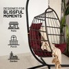 SereneLife Egg Swing Chair - Indoor/Outdoor Hanging Chair with Stand - 4 of 4