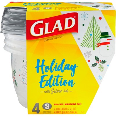 Glad Food Storage Containers - Potluck Container - Holiday Edition -  80oz/2ct – Target Inventory Checker – BrickSeek