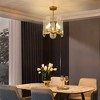 PAKOKULA 13 in. 5-Light Gold Modern Glam Semi-Flush Mount Ceiling Light with Clear Glass Shade - 2 of 4