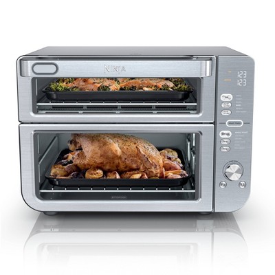 Ninja Double Stack XL Countertop Oven and Air Fryer with SmartFinish & DualZone Technology DCT601: Stainless Steel, Convection Bake, Air Fry