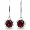 Women's Birthstone Earrings, Set Dangle Earrings, Synthetic Gemstones, Sterling Silver or Gold Flash Silver Leverbacks - 4 of 4