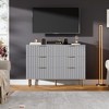 Whizmax Fluted 6-Drawer Dresser, 54" Wide Modern Chest with Deep Storage, Large Double Dresser, TV Stand, Wood Organizer for Bedroom/Living Room/Kids - 4 of 4