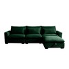 122" Corduroy Cloud L-Shaped Modular Sectional Sofa with Deep Seat & Storage Ottoman - 3 of 4