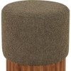 Meridian Furniture,Veranda Boucle Fabric Ottoman/Stool - 3 of 4