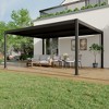 10X12 ft Louvered Pergola - Aluminum Frame with Independent Adjustable Rainproof Top, Perfect for Deck, Garden & Backyard - 3 of 4